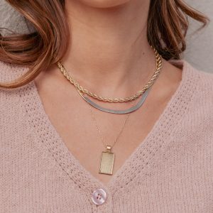 Amber Necklace - Gold