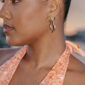Avery Bow Earrings - Gold