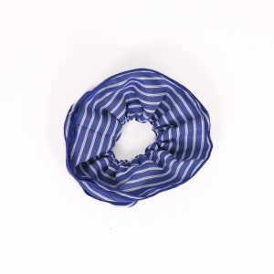 Corina Scrunchie - Blue Stripe