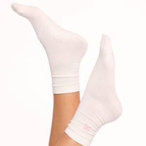 Elsie Bow Socks - White