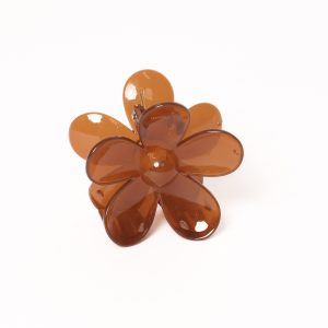 Leona Flower Clip - Brown