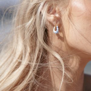 Riven Earrings - Blue