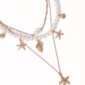 Riviera Necklace - Gold/Pearl