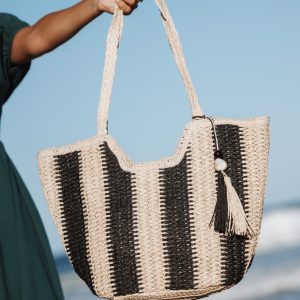 Sherrie Tote Bag - Beige/Black