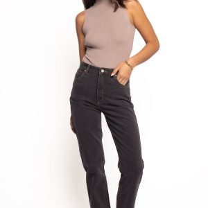 Abrand 94 High Straight Jeans - Cara Washed Black