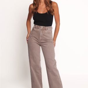 Abrand 94 High Wide Jeans - Mushroom