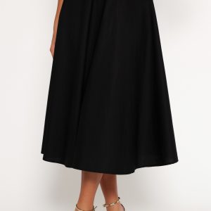 Alessandra Midi Skirt - Black