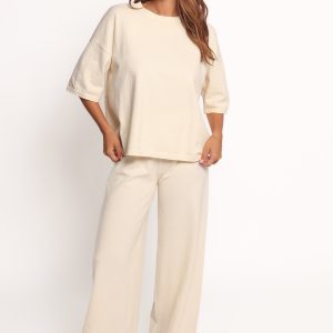 Ash Knitted Pants - White