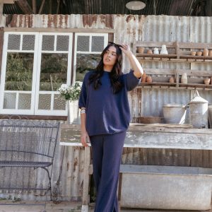 Ashby Knit Pant - Navy