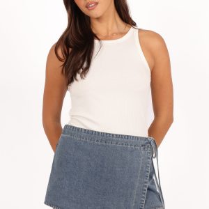 Ashton Denim Skort - Medium Wash