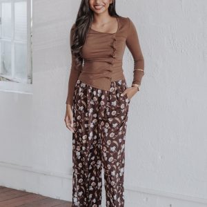 Calantha Wide Leg Pants - Fall Floral