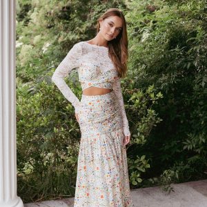 Dara Maxi Skirt - Garden Floral