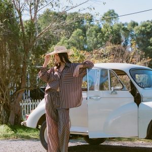 Darya Pants - Chocolate Stripe