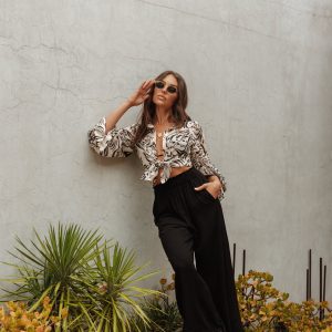 Eleanor High Waisted Pants - Black