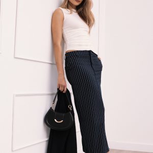 Ellory Midi Skirt - Navy Pinstripe