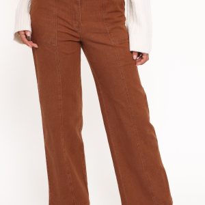 Hayes Wide Leg Pant - Mocha Brown