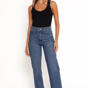 Just Black Relaxed 90s Straight Jean - Dark Denim