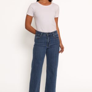 Just Black Uncut Straight Leg Jean - Dark Denim