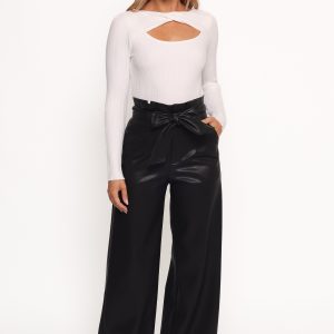 Kieran Faux Leather Pant - Black