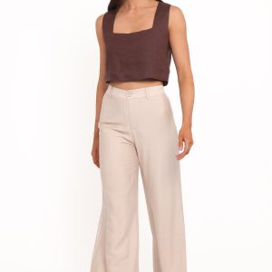 Lauren Wide Leg Pant - Beige