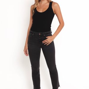 Marlow Mid Rise Crop Flare Jeans - Psych
