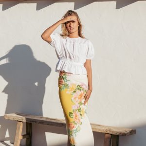 Peta Maxi Skirt - Yellow Poppy
