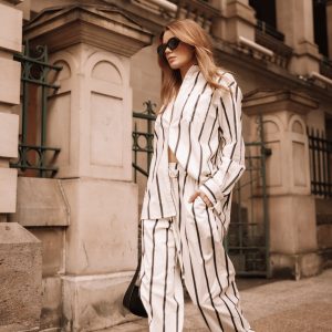 Silvia Pant - Cream Stripe