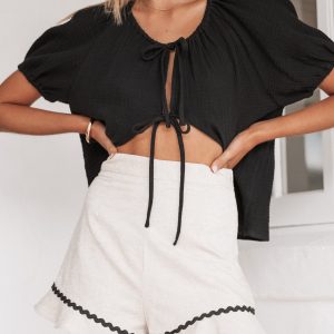 Sloane Short - Oatmeal Black