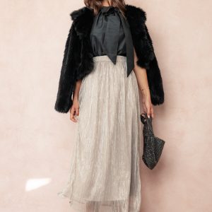 Tricia Maxi Skirt - Silver