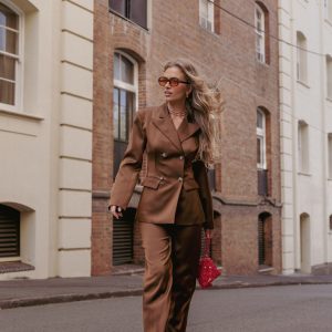 Trina Tailored Pant - Brown