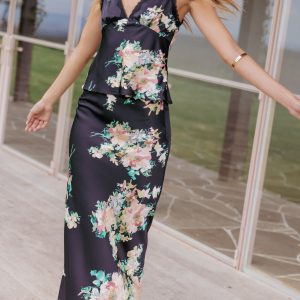 Velman Skirt - Black Floral