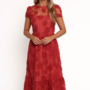 Abbey Midi Dress - Wine