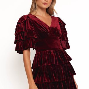 Agnes Mini Dress - Wine