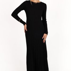 Alison Long Sleeve Maxi Dress - Black