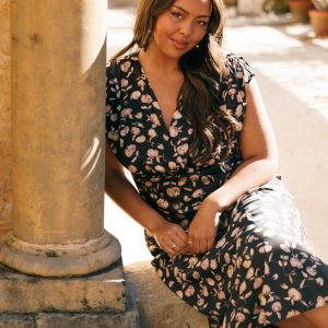 Amarlee Maxi Dress - Black Floral