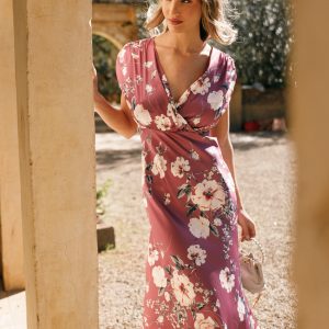 Amarlee Maxi Dress - Dark Rose Floral