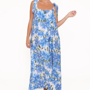 Amber Maxi Dress - Blue Floral