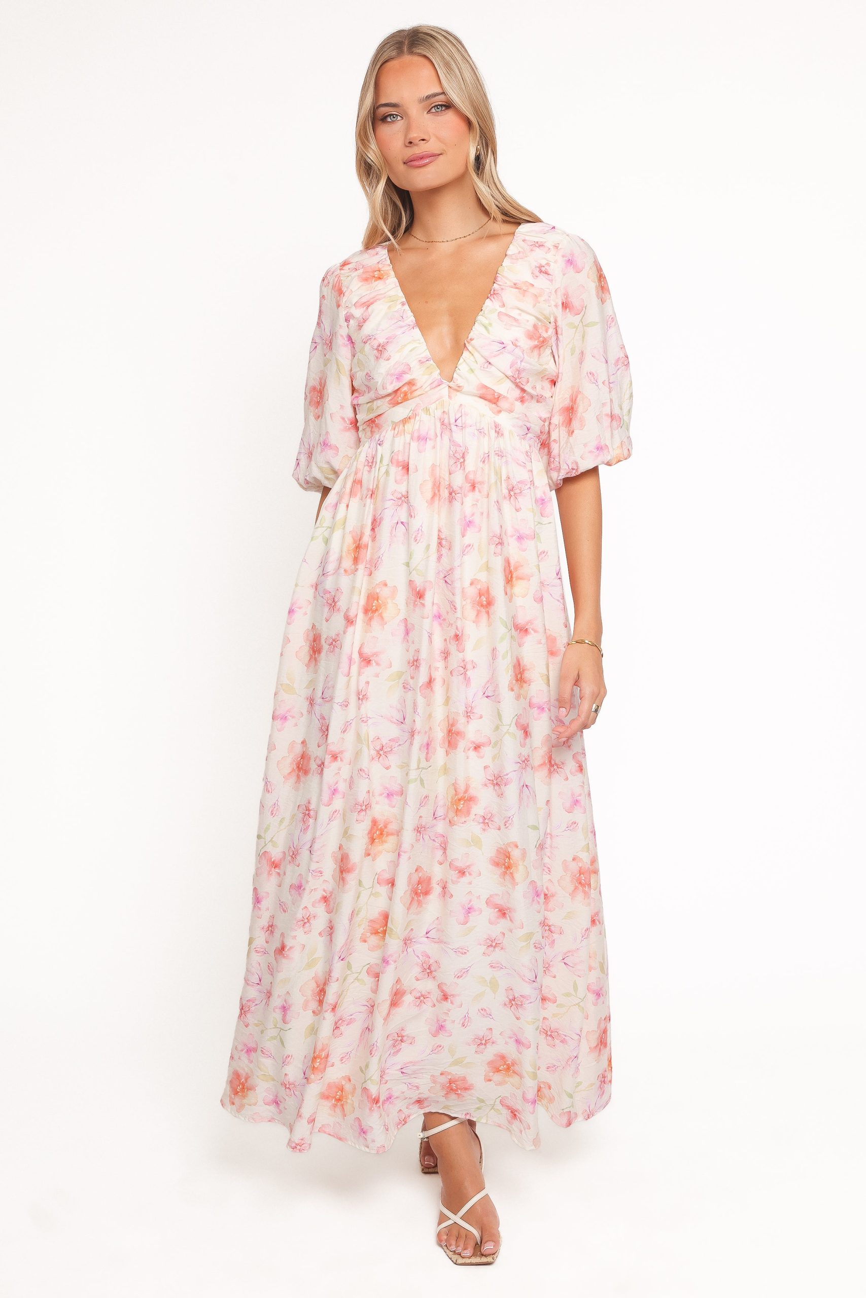 Andara Maxi Dress - White Floral - Image 5