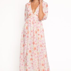 Andara Maxi Dress - White Floral