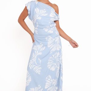Apryl Midi Dress - Shell Print