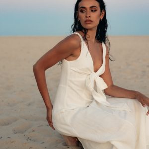 Archer Midi Dress - White