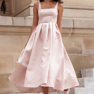 Augustine Midi Dress - Dusty Pink