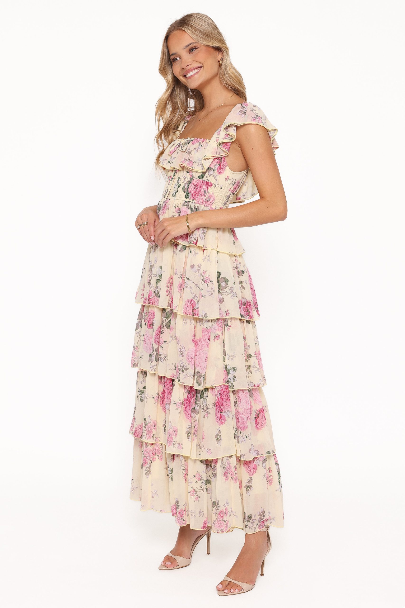 Belle Maxi Dress - Yellow Floral - Image 4