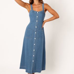 Bettie Midi Dress - Denim