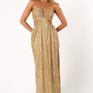 Beyz Midi Dress - Gold