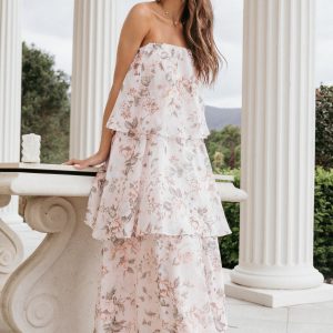 Bloom Strapless Maxi Dress - Floral