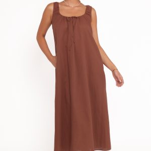Bowman Maxi Dress - Chocolate Brown