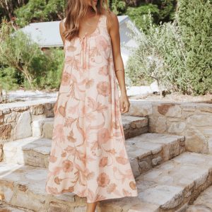 Bowman Maxi Dress - Pink Floral