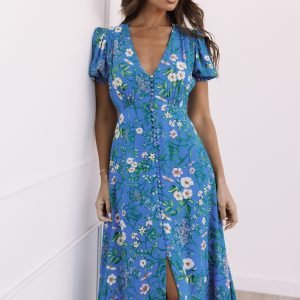 Brax Floral Dress - Blue Ivy