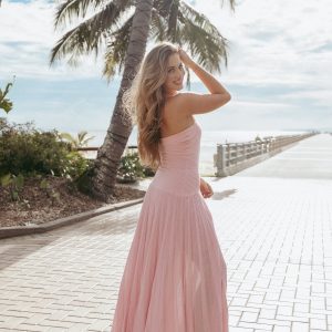 Cadenza Strapless Maxi Dress - Pink